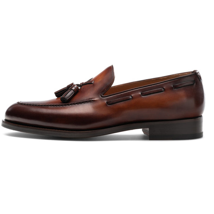 Brown Leather Barbican Tassel Loafers