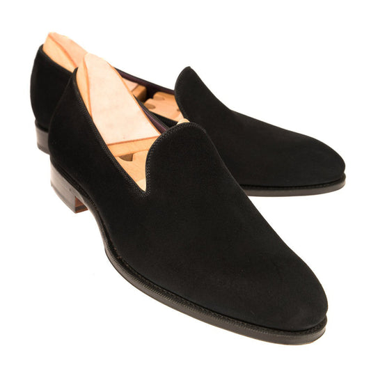 Black Suede Corbett Loafers