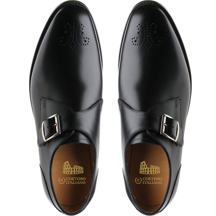 Black Leather Eastney Monk Straps