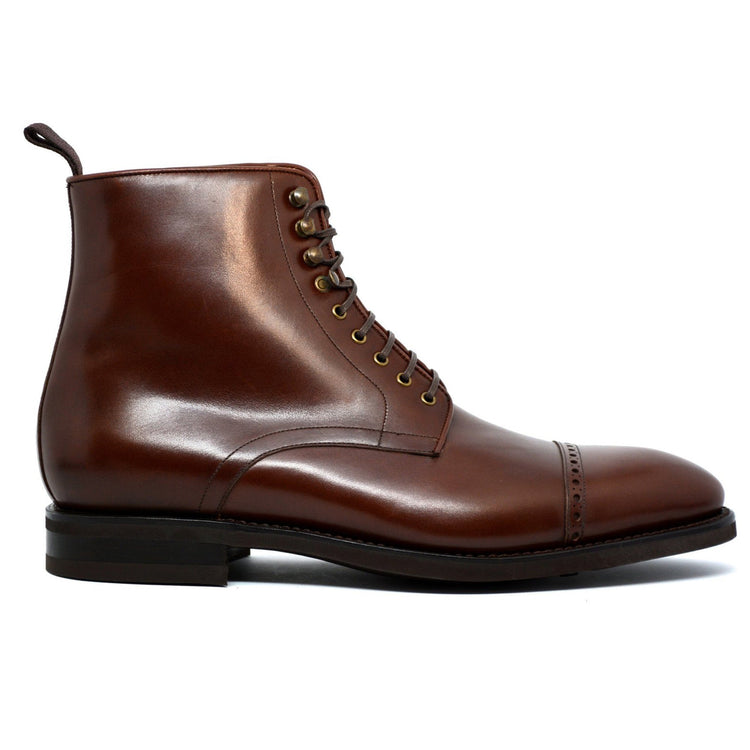 Brown Leather Caldecote Lace Up Boots