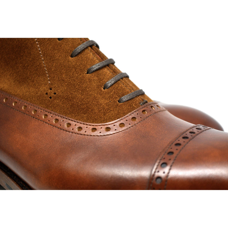Tan Leather & Suede Clifton Lace Up Boots