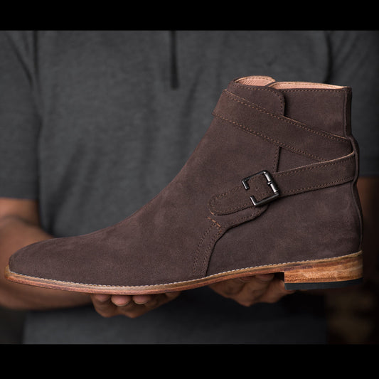 Brown Suede Albon Slip On Jodhpur Boots