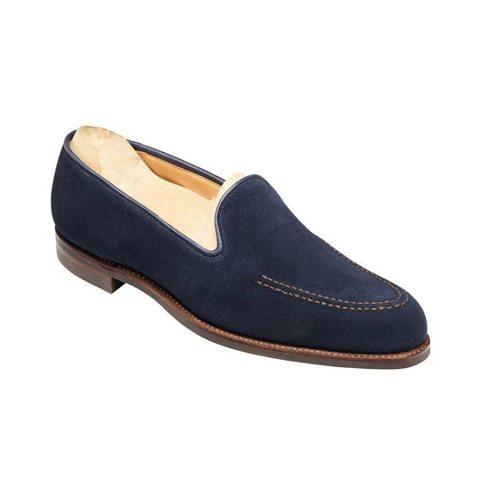 Navy Blue Suede Rotenburg Loafers