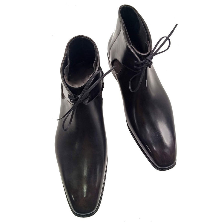 Black Leather Cowra Chelsea Boots