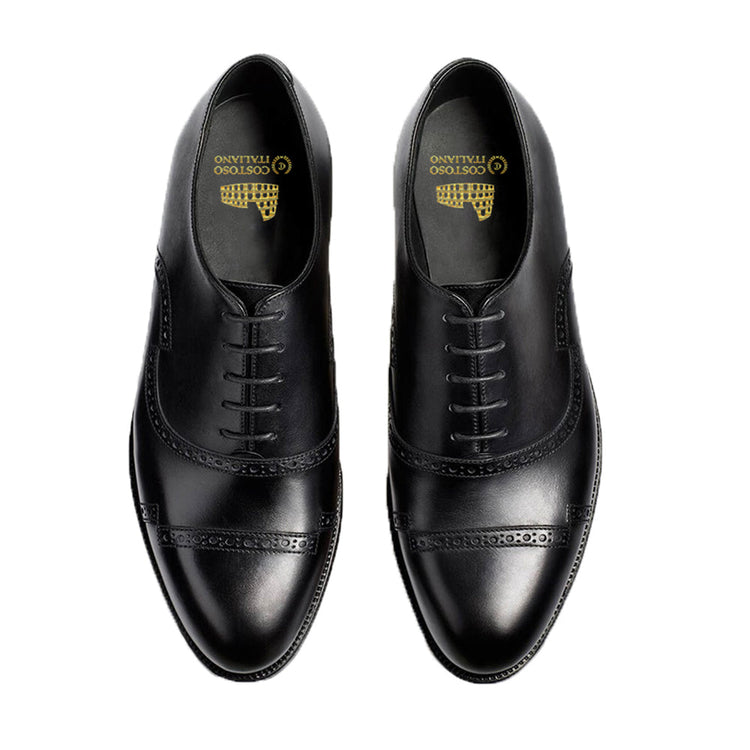 Black Leather Broxtowe Brogue Oxfords